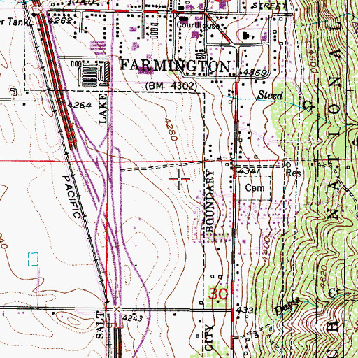 Topographic Map of Willow View, UT