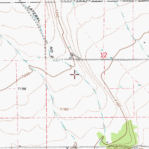 Topographic Map of Lateral Number 2, UT