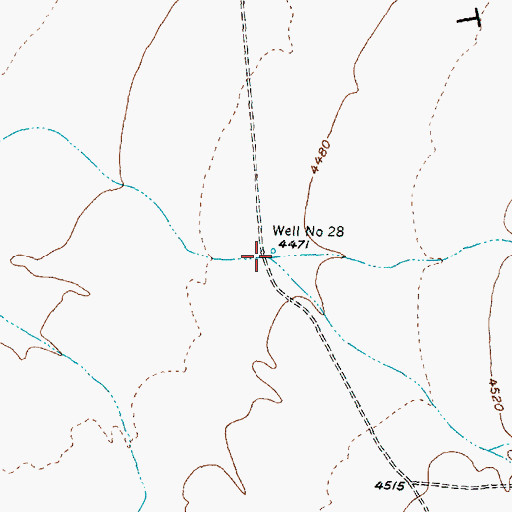 Topographic Map of Well Number 28, UT