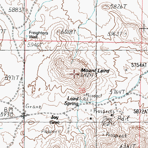 Topographic Map of Mount Laird, UT