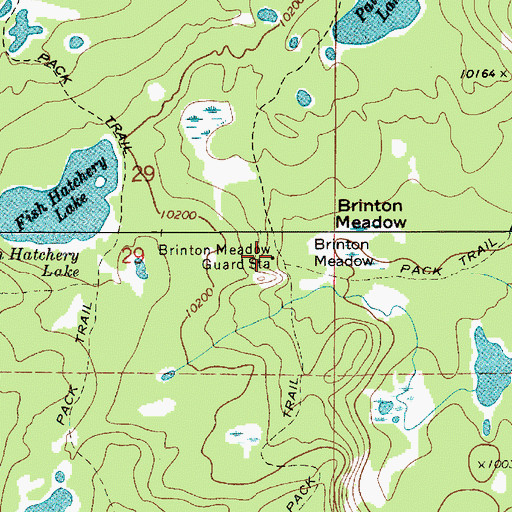 Topographic Map of Brinton Meadow Guard Station, UT