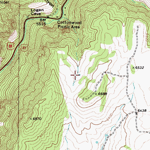 Topographic Map of Chicken Creek Guzzler, UT