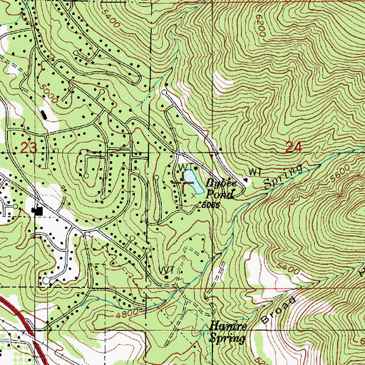 Topographic Map of Bybee Pond, UT