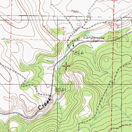 Topographic Map of White Bridge Campground, UT