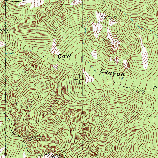 Topographic Map of Cow Canyon Spring, UT