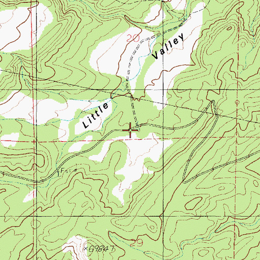 Topographic Map of Little Valley Spring, UT