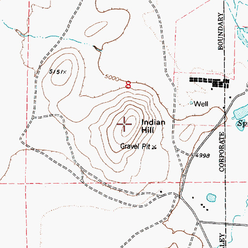 Topographic Map of Indian Hill, UT