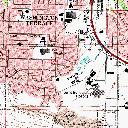 Topographic Map of Southridge Subdivision 1, UT