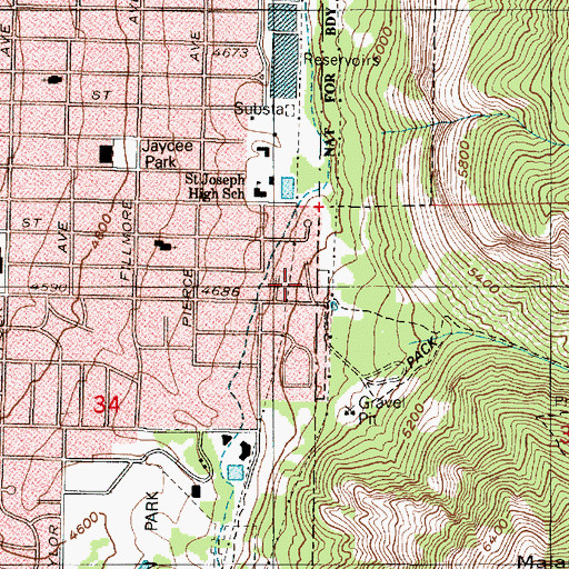 Topographic Map of Mountain Oaks Estates Number 2, UT