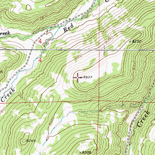 Topographic Map of Alice Mount, UT