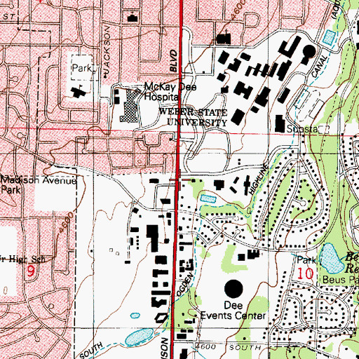 Topographic Map of Country Hills Plaza, UT