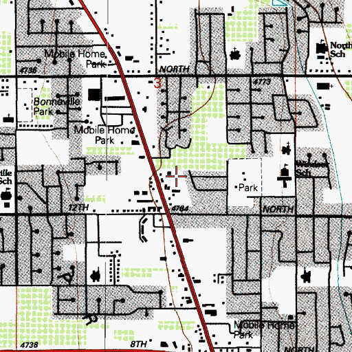 Topographic Map of Riverside Plaza, UT