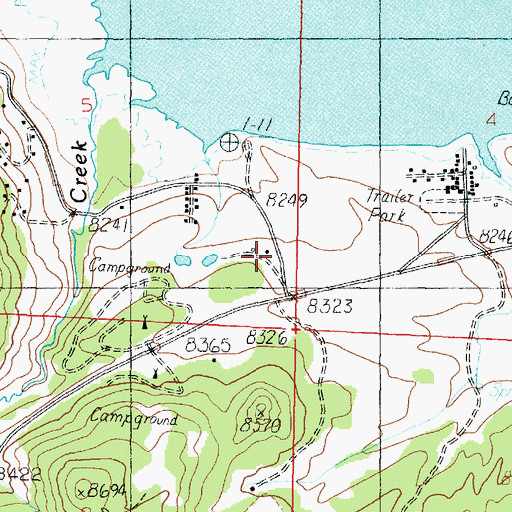 Topographic Map of Panquitch Lake Forest Service Station, UT
