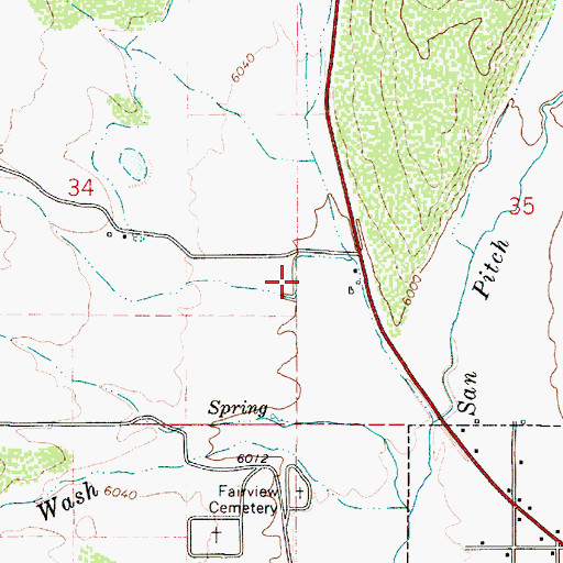 Topographic Map of Slick Hill Hollow, UT
