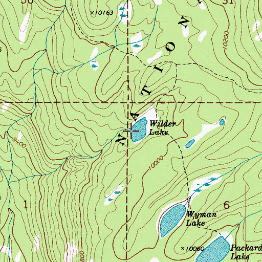 Topographic Map of Wilder Lake, UT