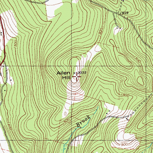 Topographic Map of Allen Hill, VT