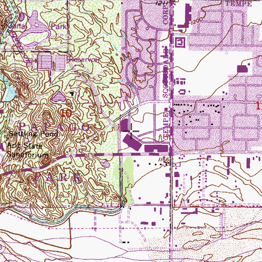 Topographic Map of Hayden Commerce Center, AZ