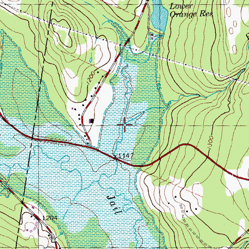Topographic Map of Baker Brook, VT