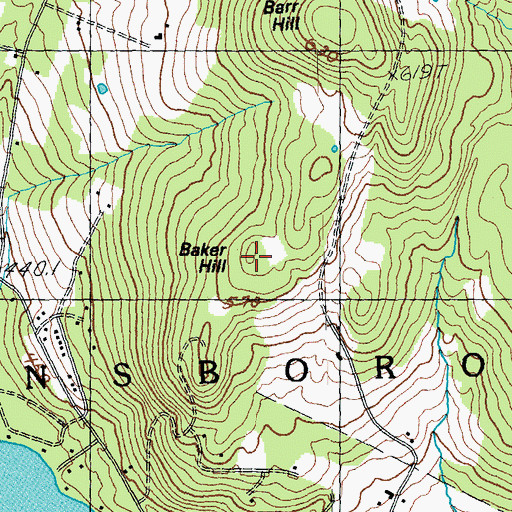 Topographic Map of Baker Hill, VT