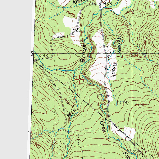 Topographic Map of Bald Mountain Brook, VT