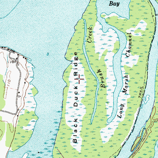 Topographic Map of Black Duck Ridge, VT