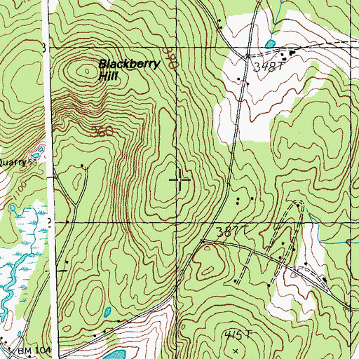 Topographic Map of Blackberry Hill, VT