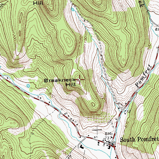 Topographic Map of Breakneck Hill, VT