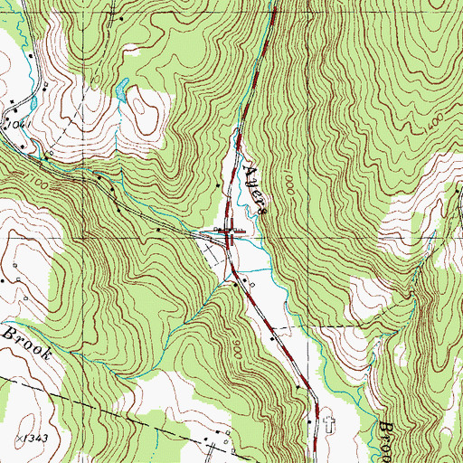 Topographic Map of Brookfield Gulf, VT