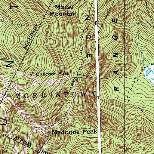Topographic Map of Chilcoot Pass, VT