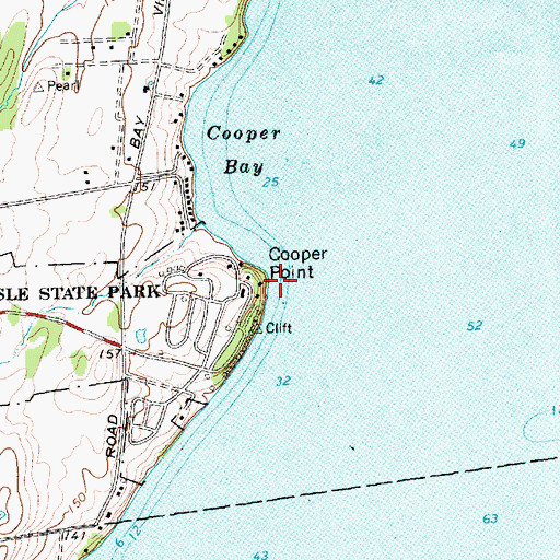 Topographic Map of Cooper Point, VT
