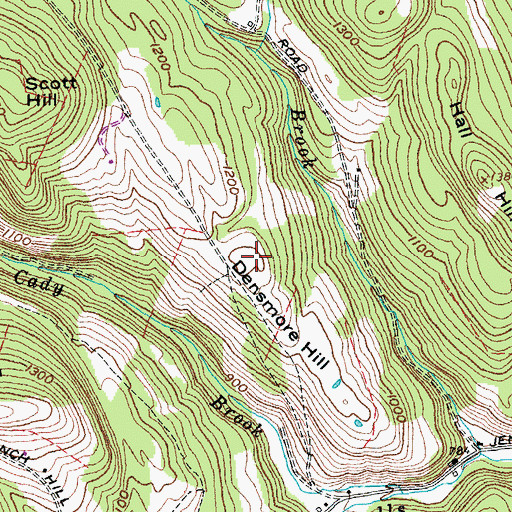 Topographic Map of Densmore Hill, VT