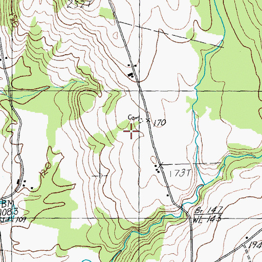 Topographic Map of Diamond Cemetery, VT