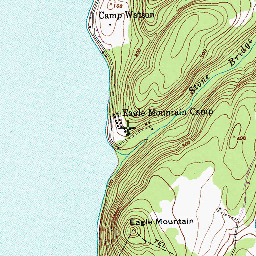 Topographic Map of Eagle Mountain Camp, VT