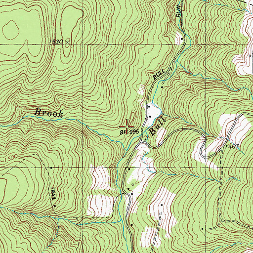 Topographic Map of Ellis Brook, VT