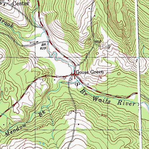 Topographic Map of Goose Green, VT