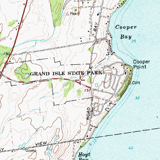 Topographic Map of Grand Isle State Park, VT