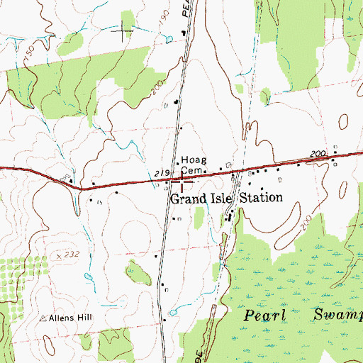 Topographic Map of Grand Isle Station, VT
