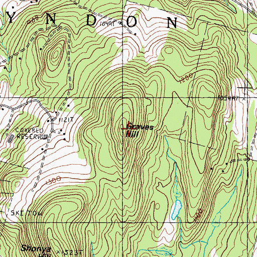 Topographic Map of Graves Hill, VT