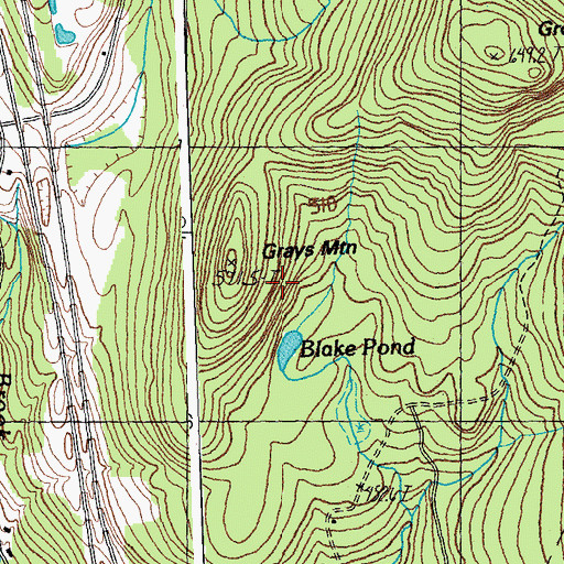 Topographic Map of Grays Mountain, VT