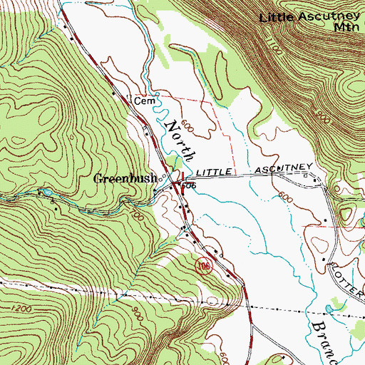 Topographic Map of Greenbush, VT