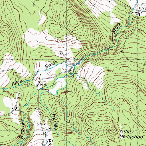 Topographic Map of Harvey Brook, VT
