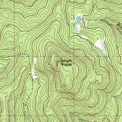 Topographic Map of High Peak, VT