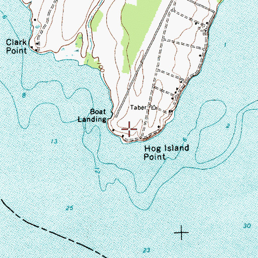 Topographic Map of Hog Island Point, VT