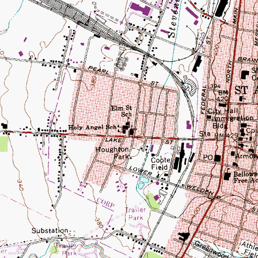 Topographic Map of Holy Angel School, VT