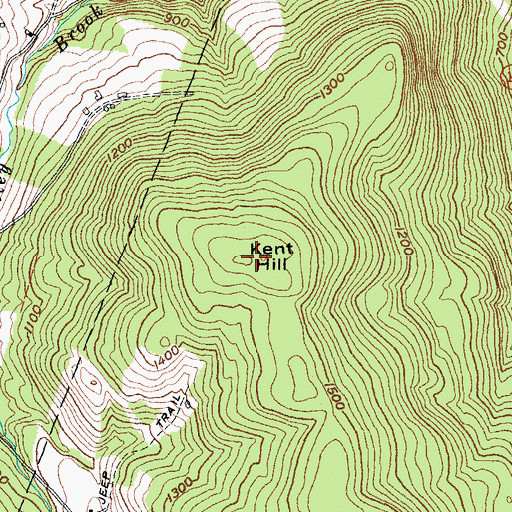 Topographic Map of Kent Hill, VT