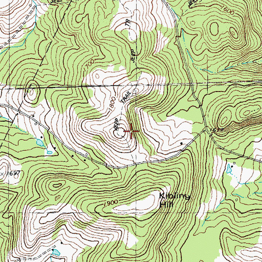 Topographic Map of Kibling Hill, VT