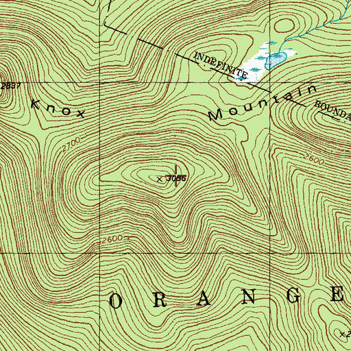 Topographic Map of Knox Mountain, VT