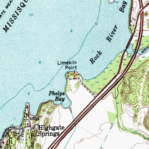 Topographic Map of Limekiln Point, VT