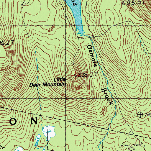 Topographic Map of Little Deer Mountain, VT