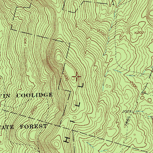 Topographic Map of Long Hill, VT